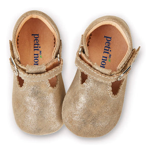 Petit Nord - Baby Scallop T-bar Sandals | Bronze