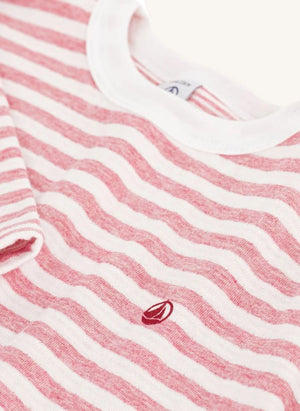 Petit Bateau - Çizgili yuvarlak yaka tişört | Pembe