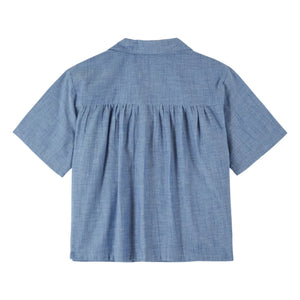 Emile et Ida - Blue Cotton Chambray Blouse