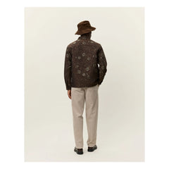 Les Deux - Kaleb Jacquard Floral Overshirt | Brown