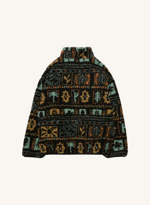 Hundred Pieces - Jakarlı Peluş Sherpa Ceket | Siyah