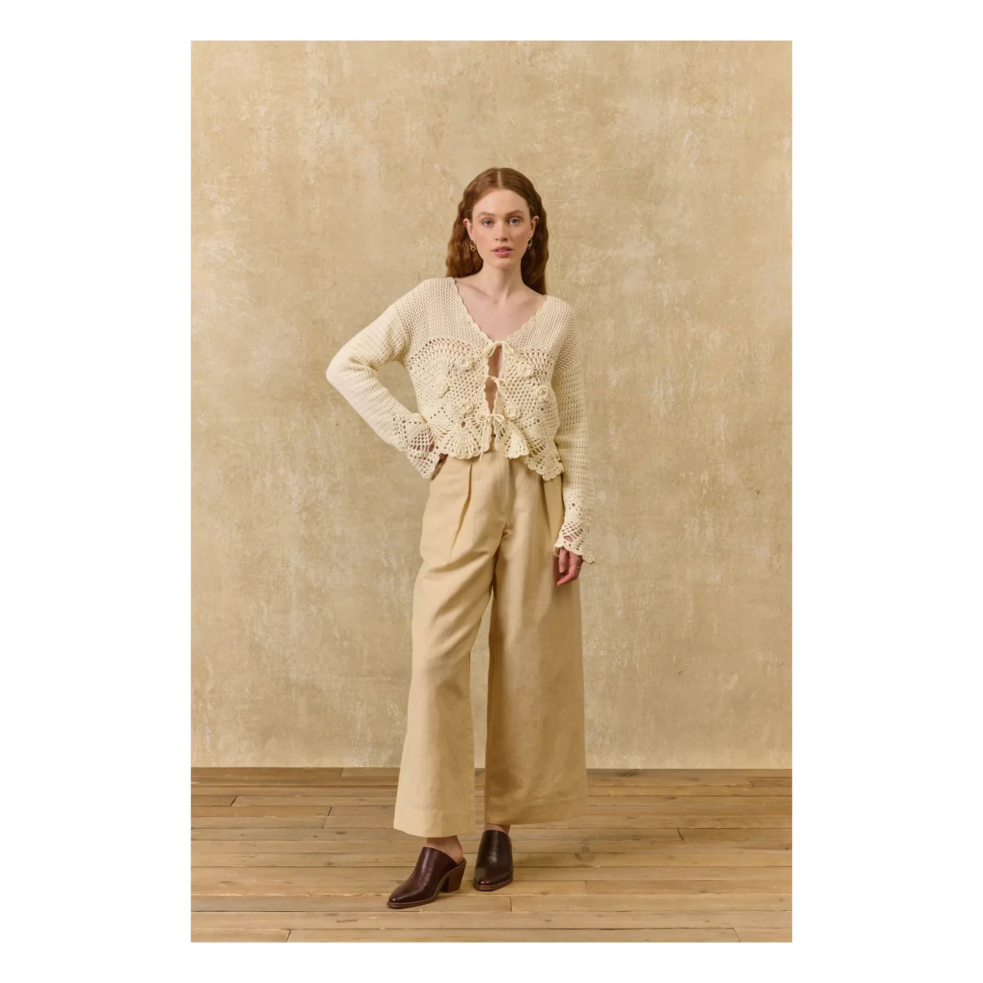 Louise Misha - Molya Cotton Cardigan | Cream
