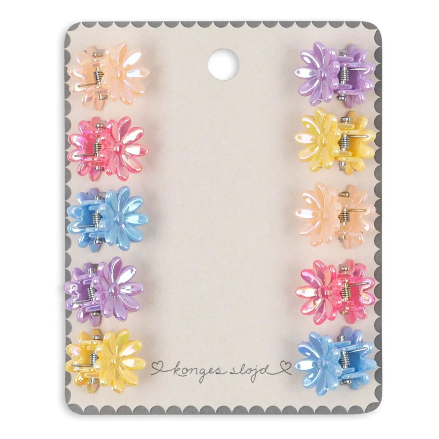 Konges Sløjd - 10-piece Mini Flower Clip Set | Pink