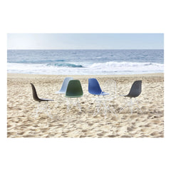 Vitra - DSR Plastic Chair - White Epoxy Frame - Charles & Ray Eames | Emerald Green