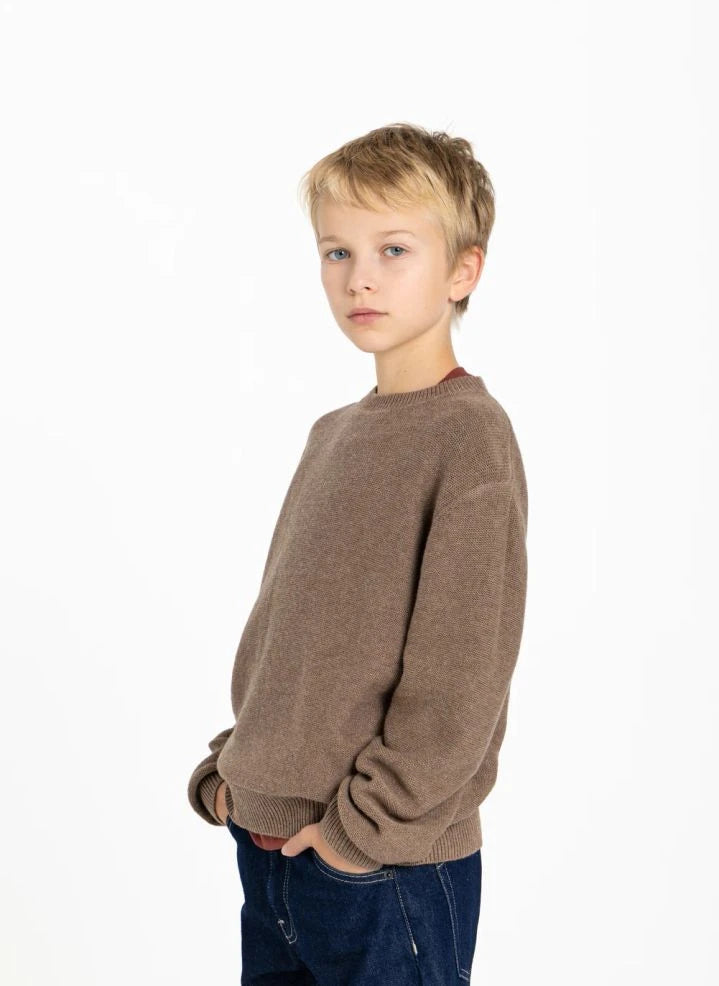 Smallable Kid - Matteo Wool Sweater | Dark Brown
