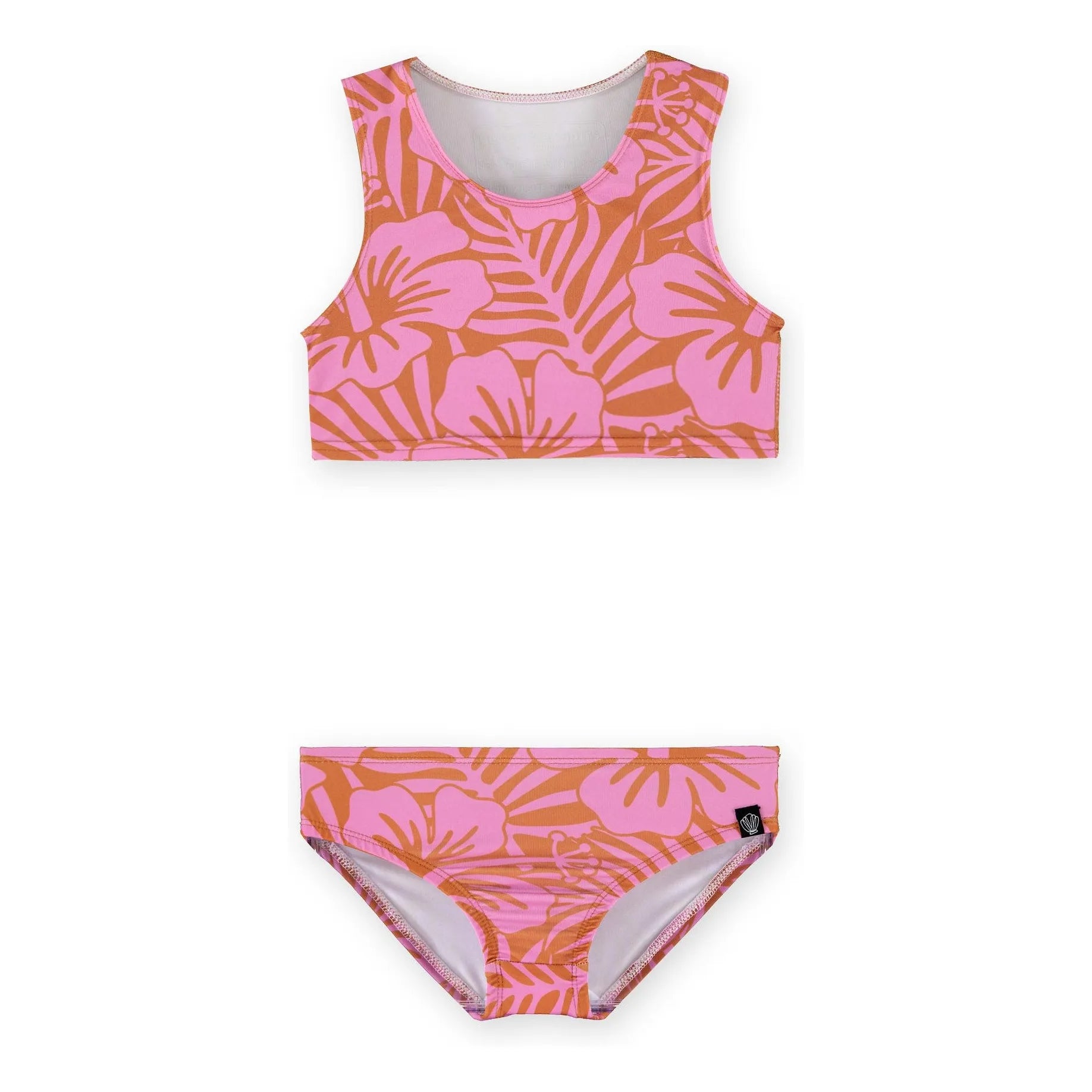Beach & Bandits - 2-Piece UV-Protected Swimsuit Hibiscus Recycled Fiber | Pink