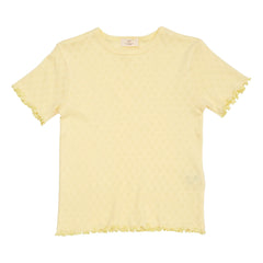 Copenhagen Colors - Pointelle T-Shirt | Pale Yellow