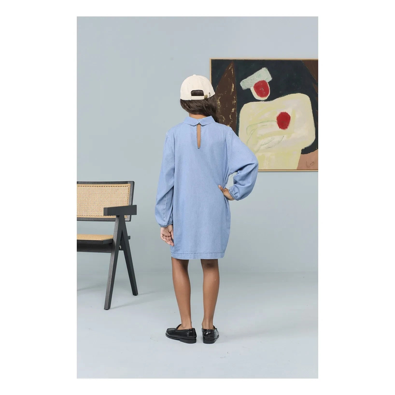 The Animals Observatory - Dragon Denim Elbise | Açık Mavi