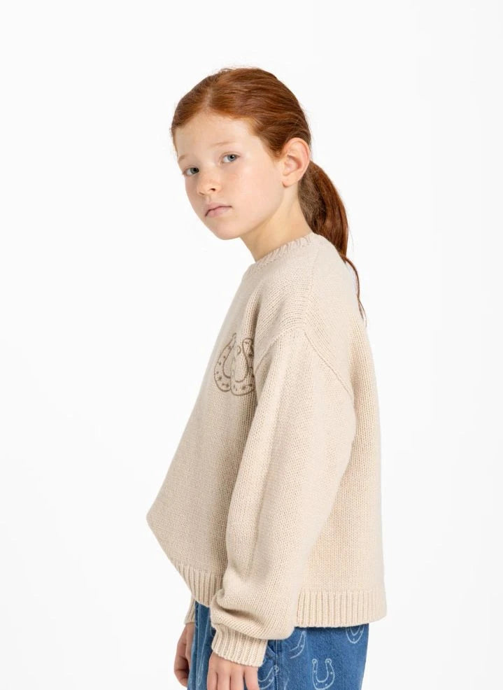 Hundred Pieces - Lacy Get Lucky Merino Wool Sweater | Cream