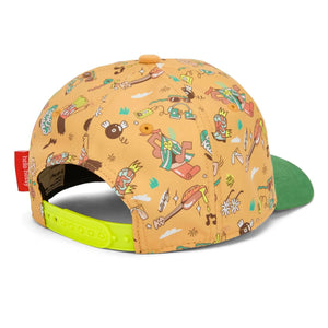 Hello Hossy - Music Festival Curved Visor Hat Made from Recycled Fibers | Green