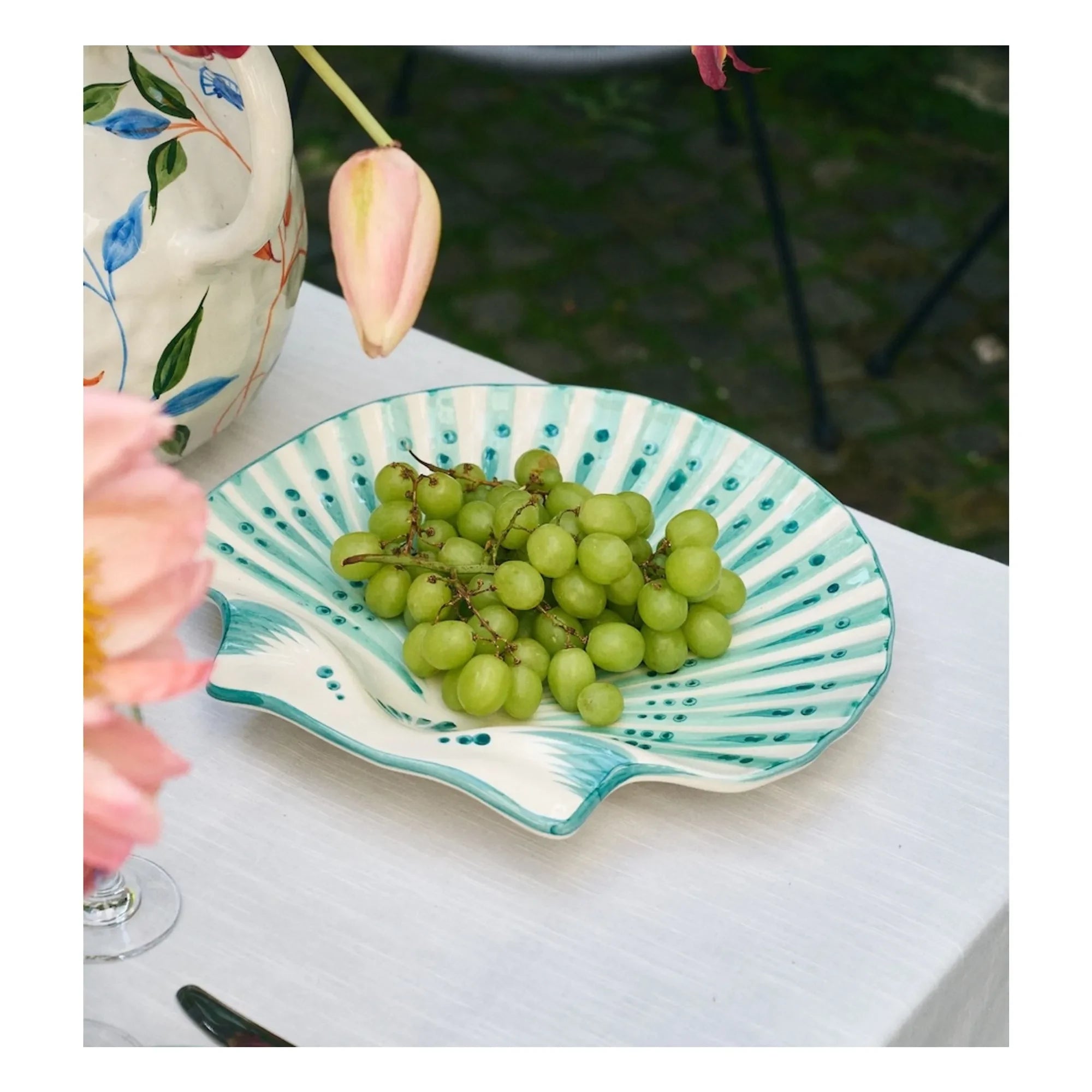 Anna + Nina - Oyster Plate | Green