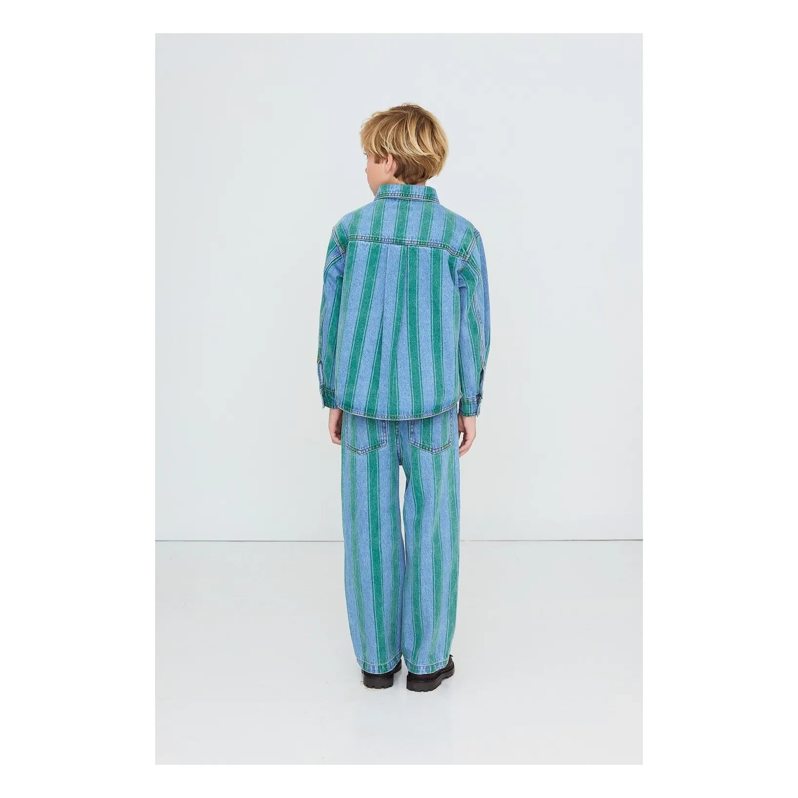 Tinycottons - Striped Denim Shirt | Blue