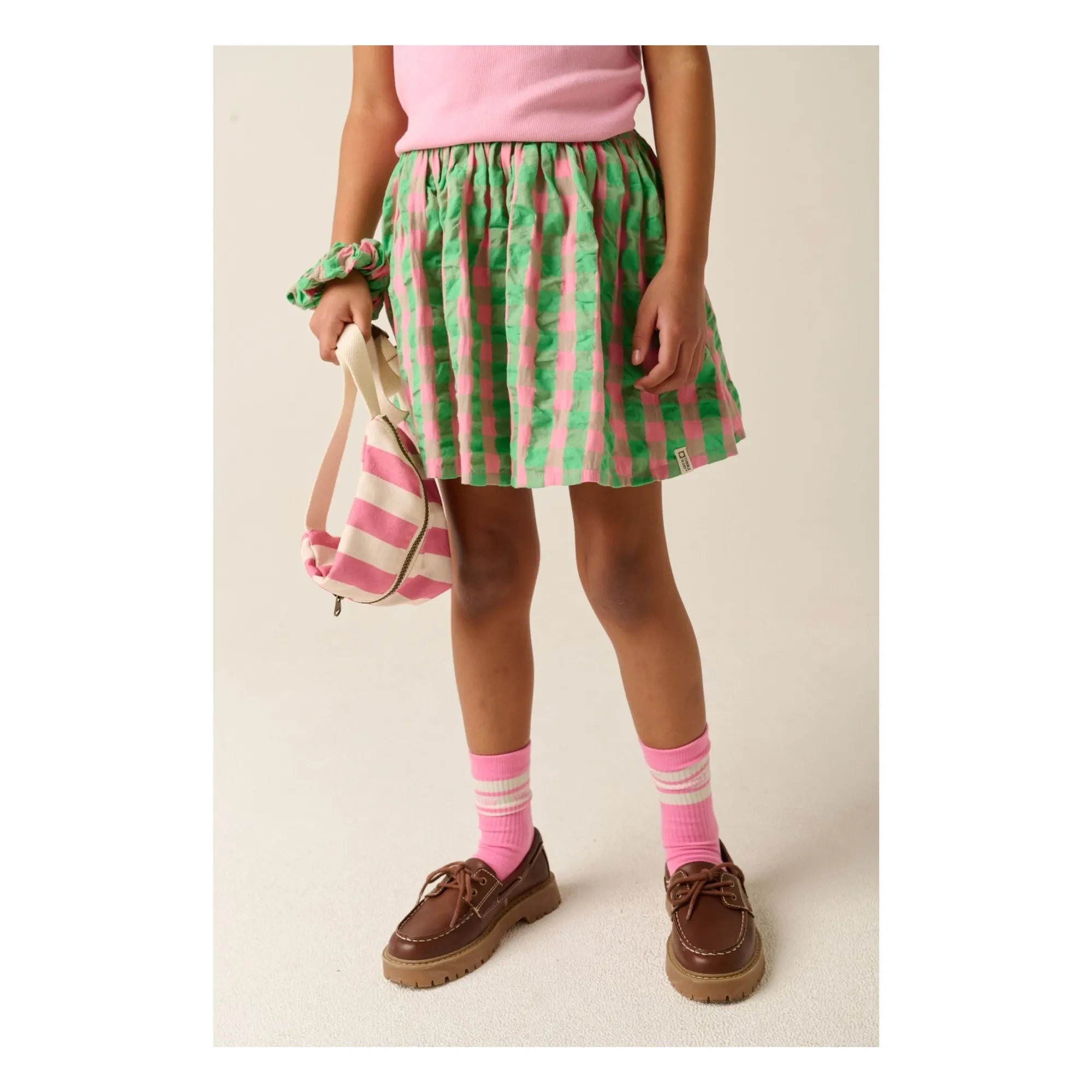 Tumble N'Dry - Franca Checked Skirt | Green