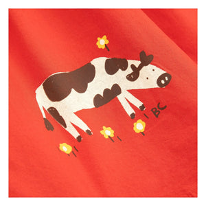 Bobo Choses - Farmhouse Organic Cotton Midi Skirt | Red