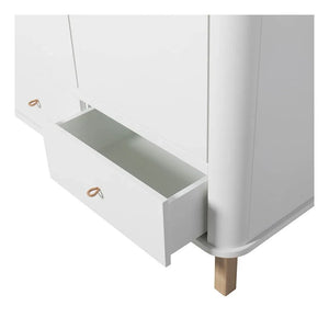 Oliver Furniture - 2 Kapılı Meşe Gardırop | Beyaz