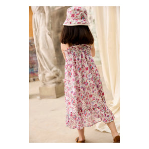 Louise Misha - Marceline Fleurie Organic Cotton Strapless Dress | Pink