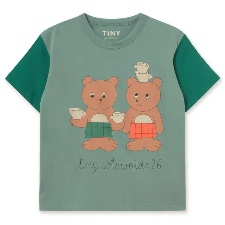 Tinycottons - Tea Room Organic Cotton T-Shirt | Green