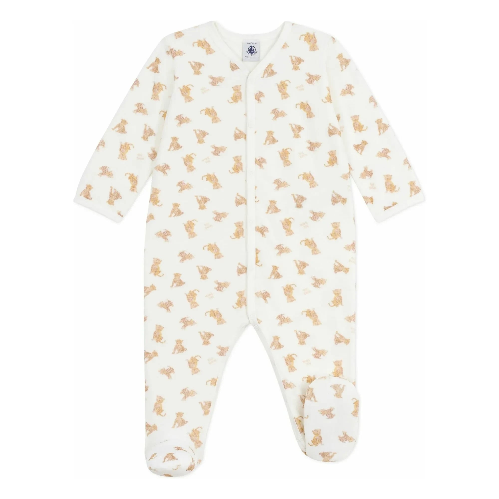 Petit Bateau - Sleep Well Organic Cotton Striped Pajamas | Ecru