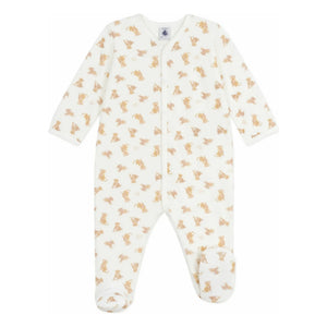 Petit Bateau - Sleep Well Organic Cotton Striped Pajamas | Ecru