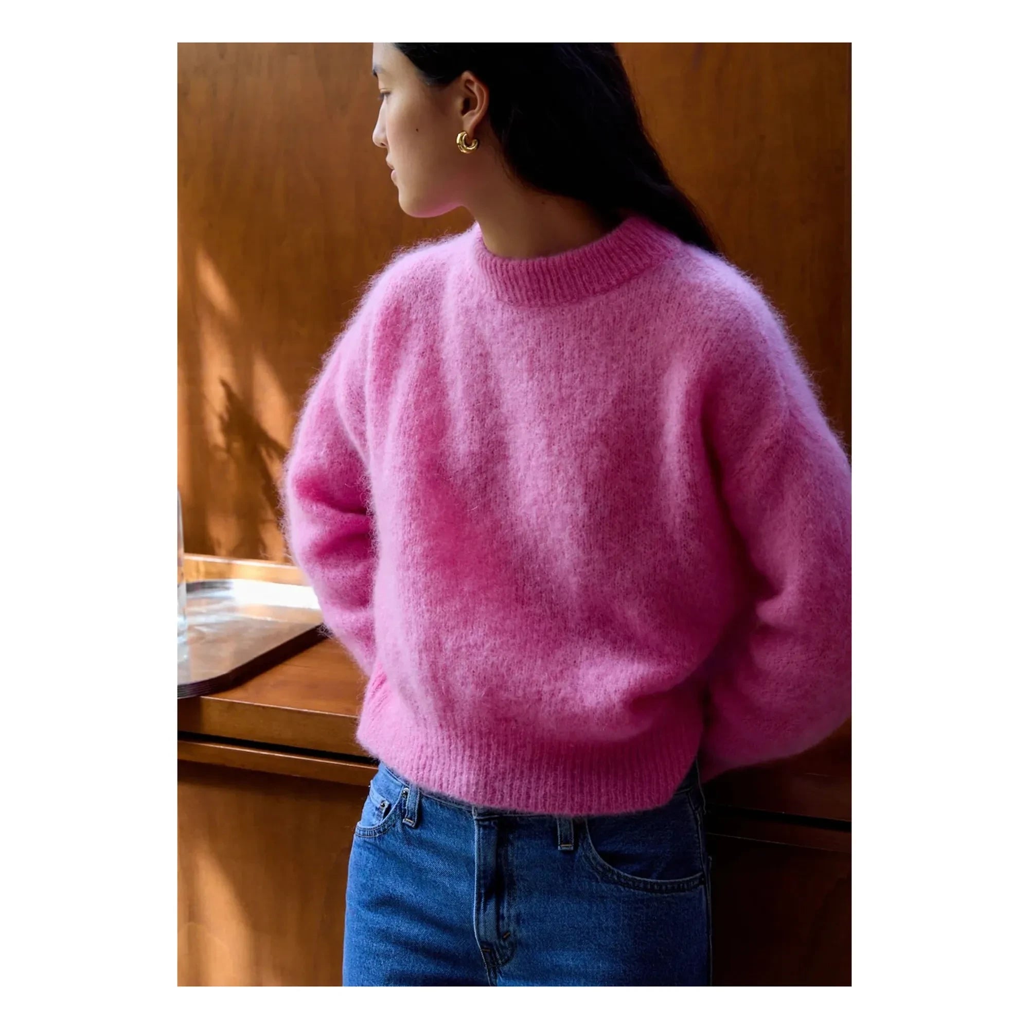 Surprise Paris - Jane Super Kid Mohair Sweater | Pink