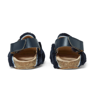 Pèpè - Faux Fur Slippers | Navy Blue