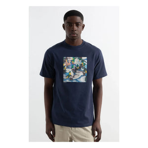 Edmmond Studios - Duck Lake pamuklu T-shirt | Koyu Mavi