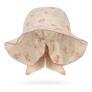 Konges Sløjd - Elin Floral Print Knot Hat Organic Cotton | Beige