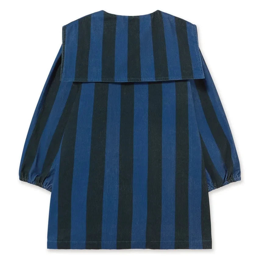 Tinycottons - Corduroy Striped Dress | Petrol Blue
