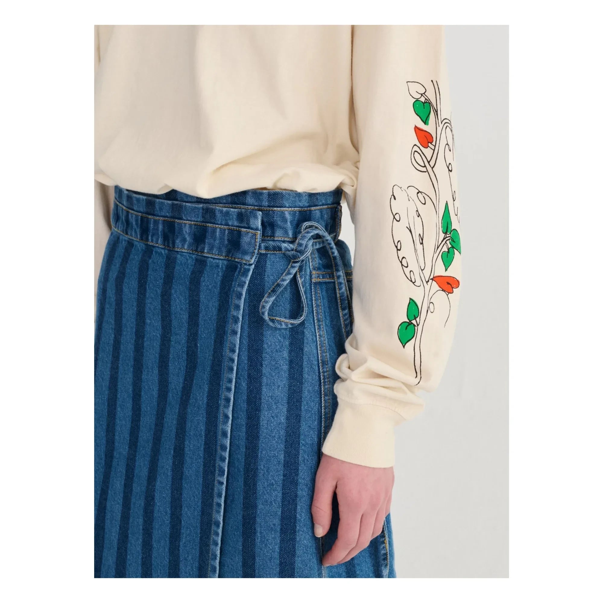 Bobo Choses - Denim organik pamuk etek | Mavi