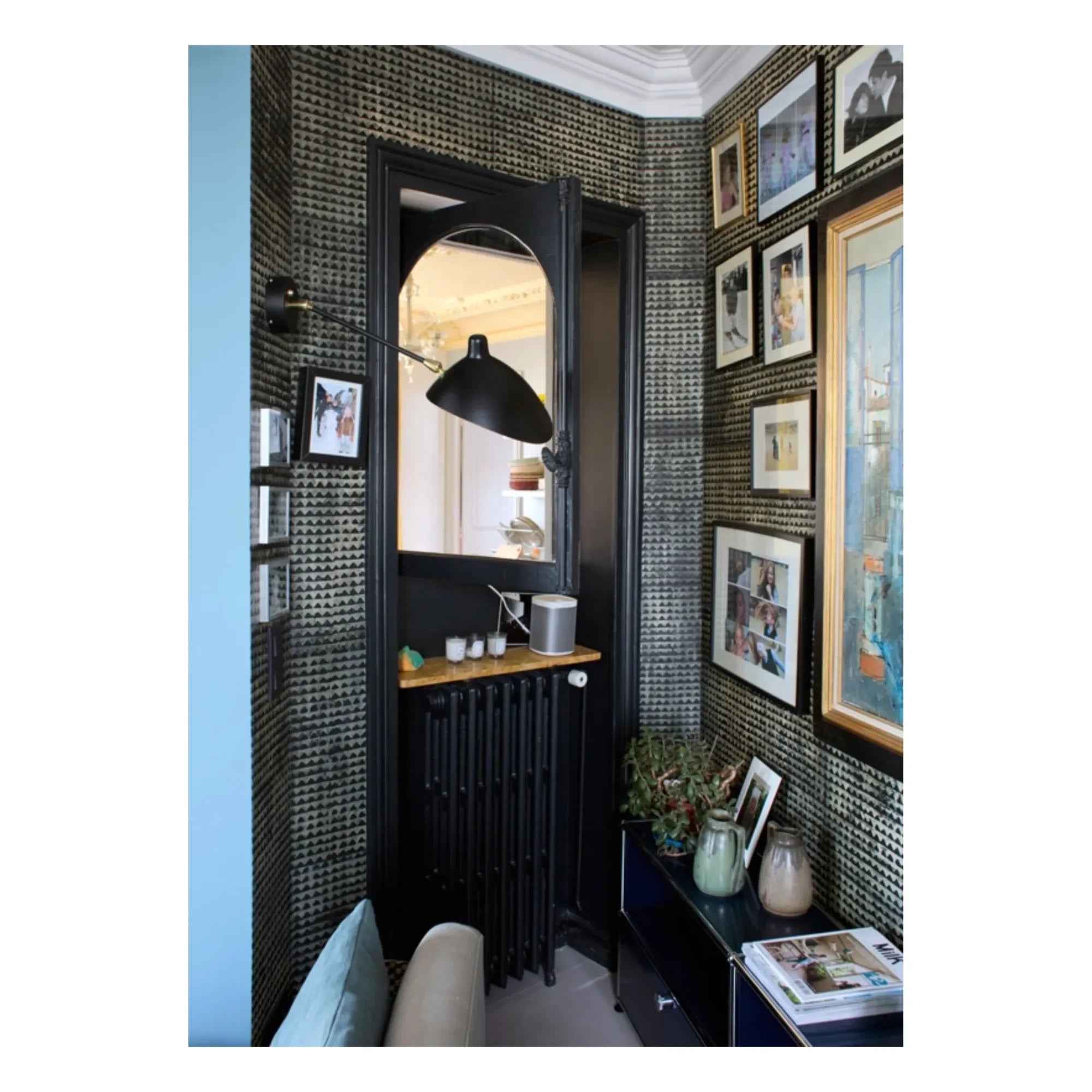 Le Monde Sauvage - Üçgen Duvar Kağıdı - 12 Yapraklık Set | Siyah