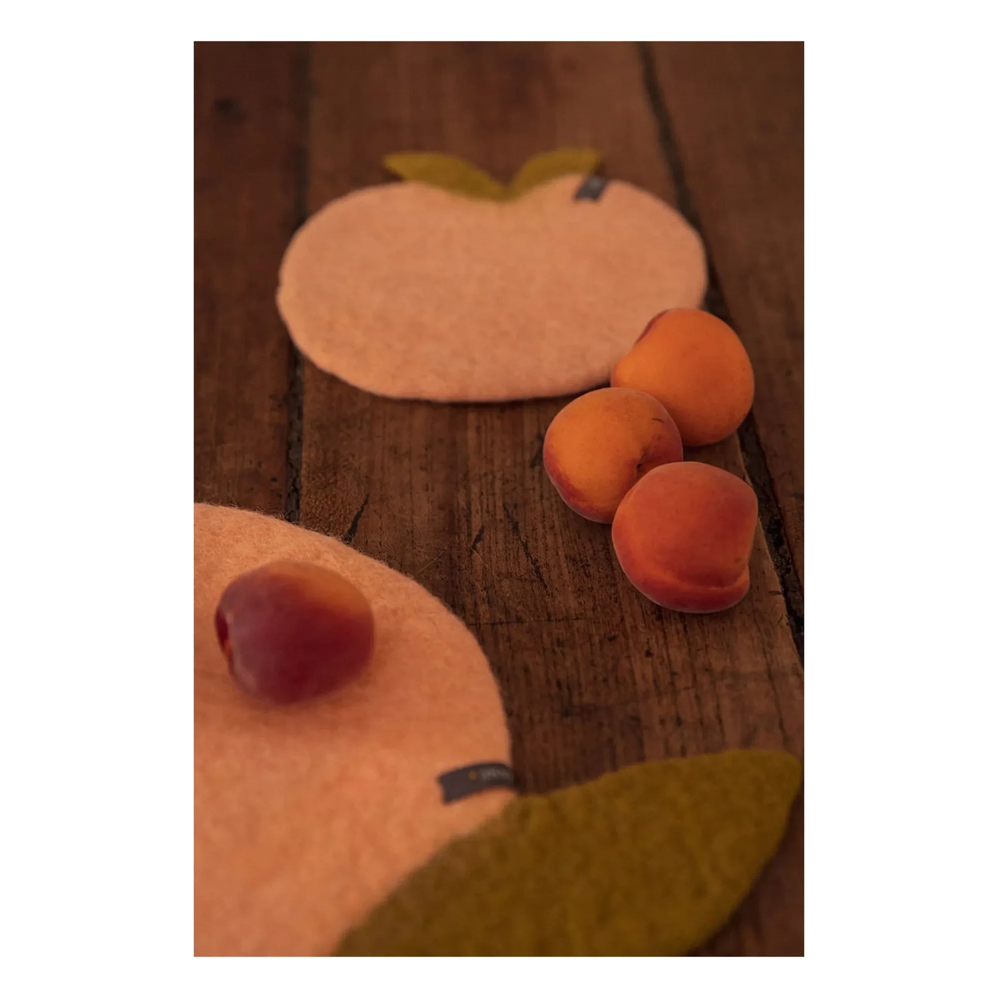 Muskhane - Felt Peach Placemats | Blush