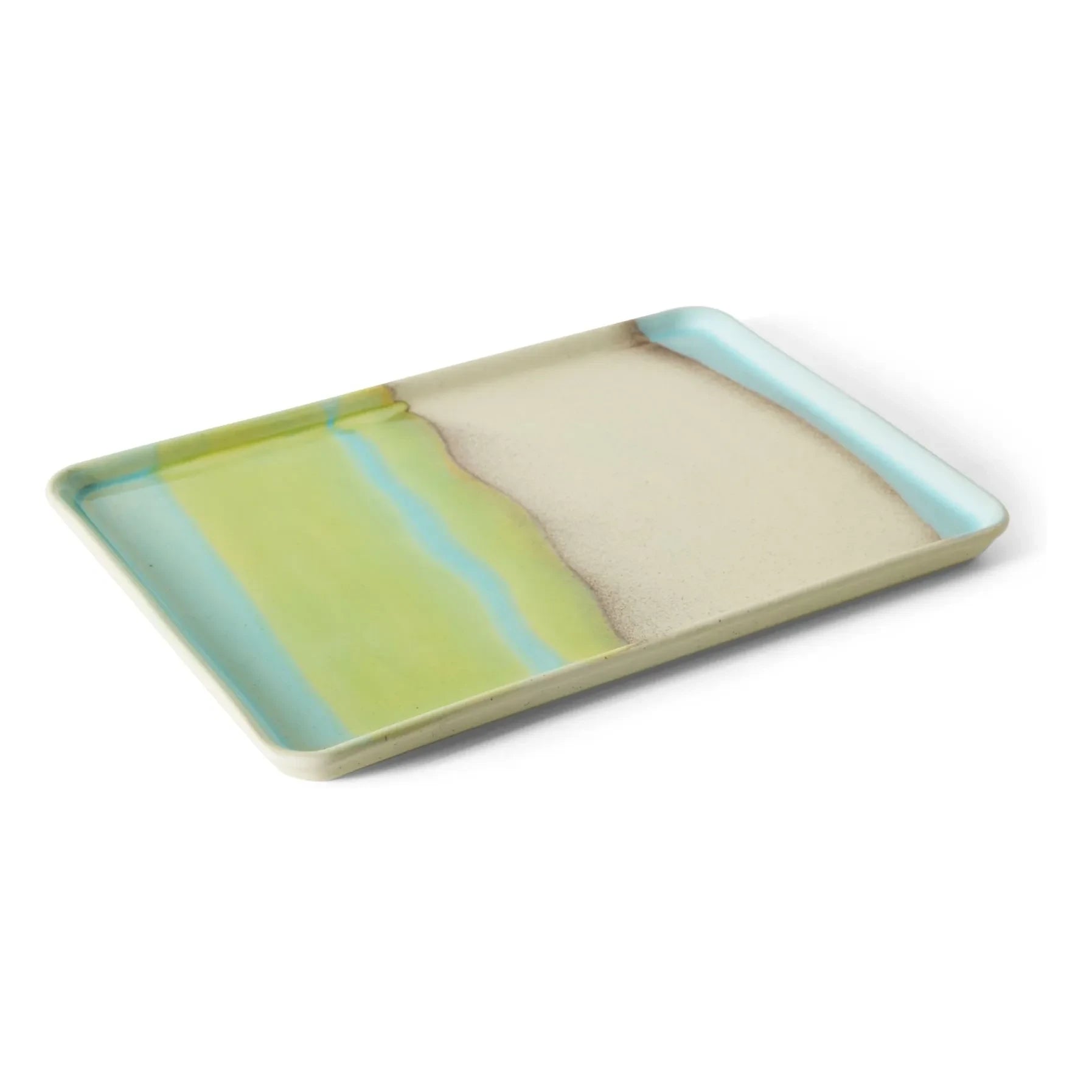 HKliving - Glint Ceramic Tray | Green