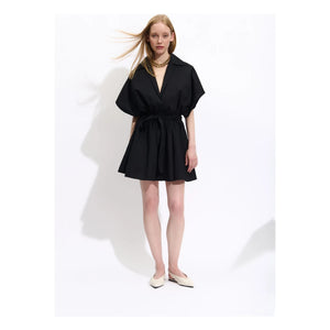 BELLEPIECE - Tara Cotton Poplin Dress | Black