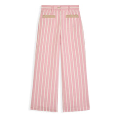 Maria de la Orden - Niza Cotton Striped Trousers | Pink