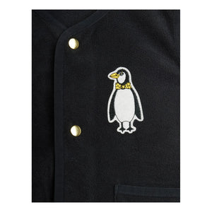Mini Rodini - Penguin Kolsuz Yelek Geri Dönüştürülmüş Elyaflar | Siyah