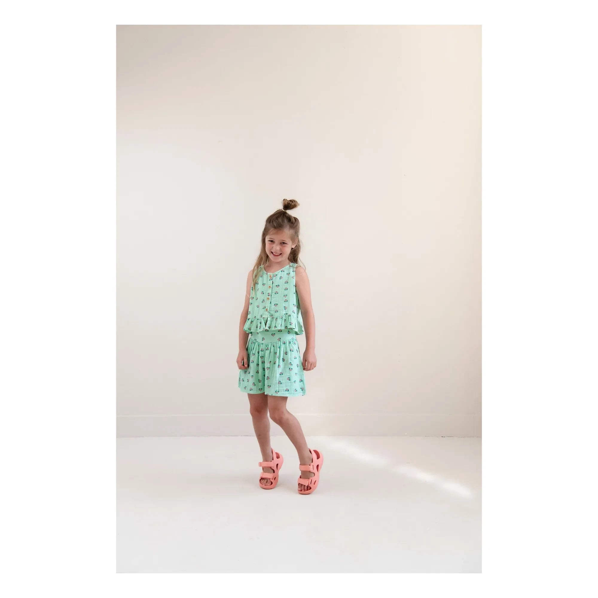 Jenest - Sofie Fleuri Organic Cotton Top | Turquoise