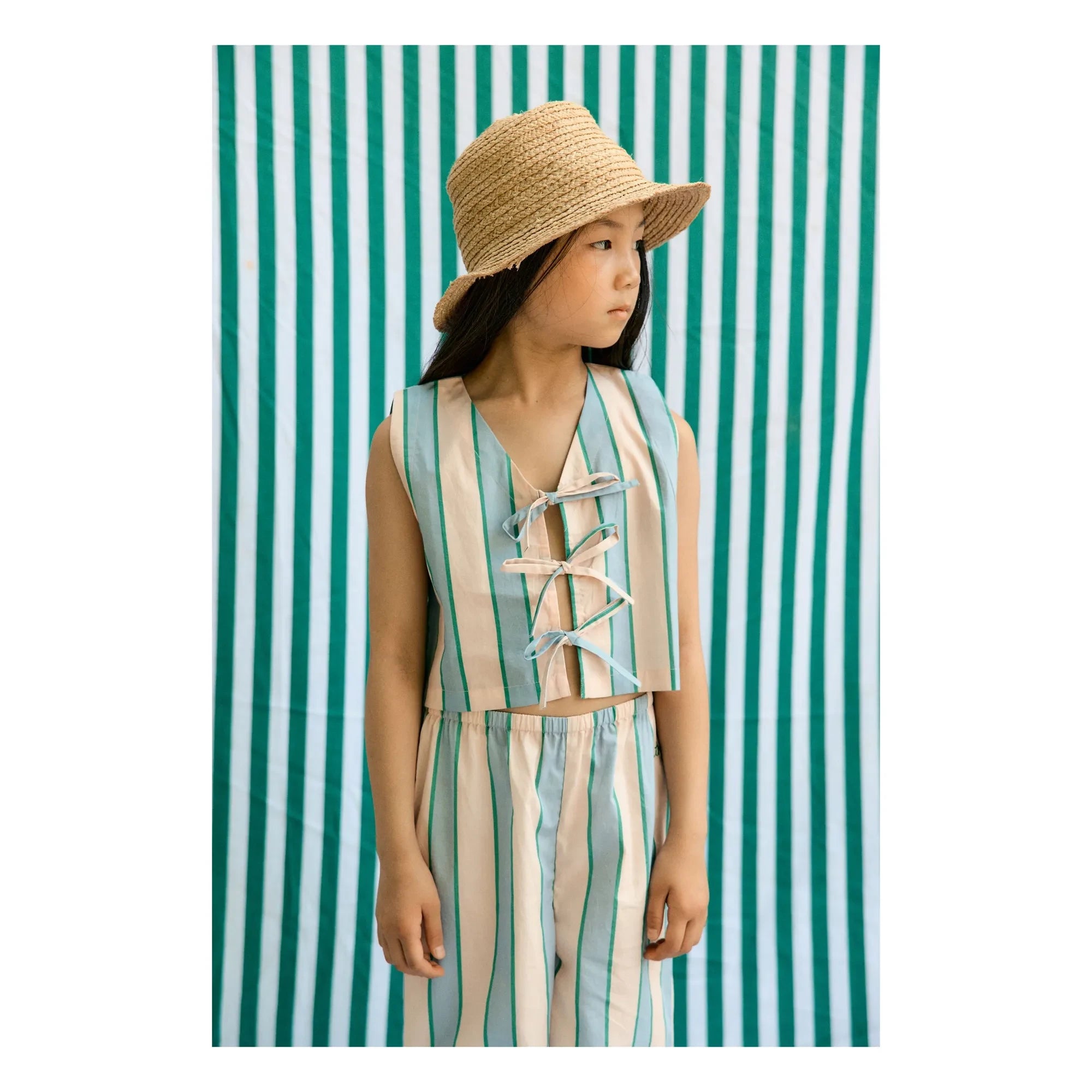 Tinycottons - Striped Knotted Top | Light Pink