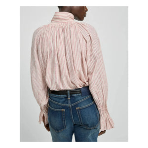 Laurence Bras - Wheela Striped Cotton Blouse | Beige