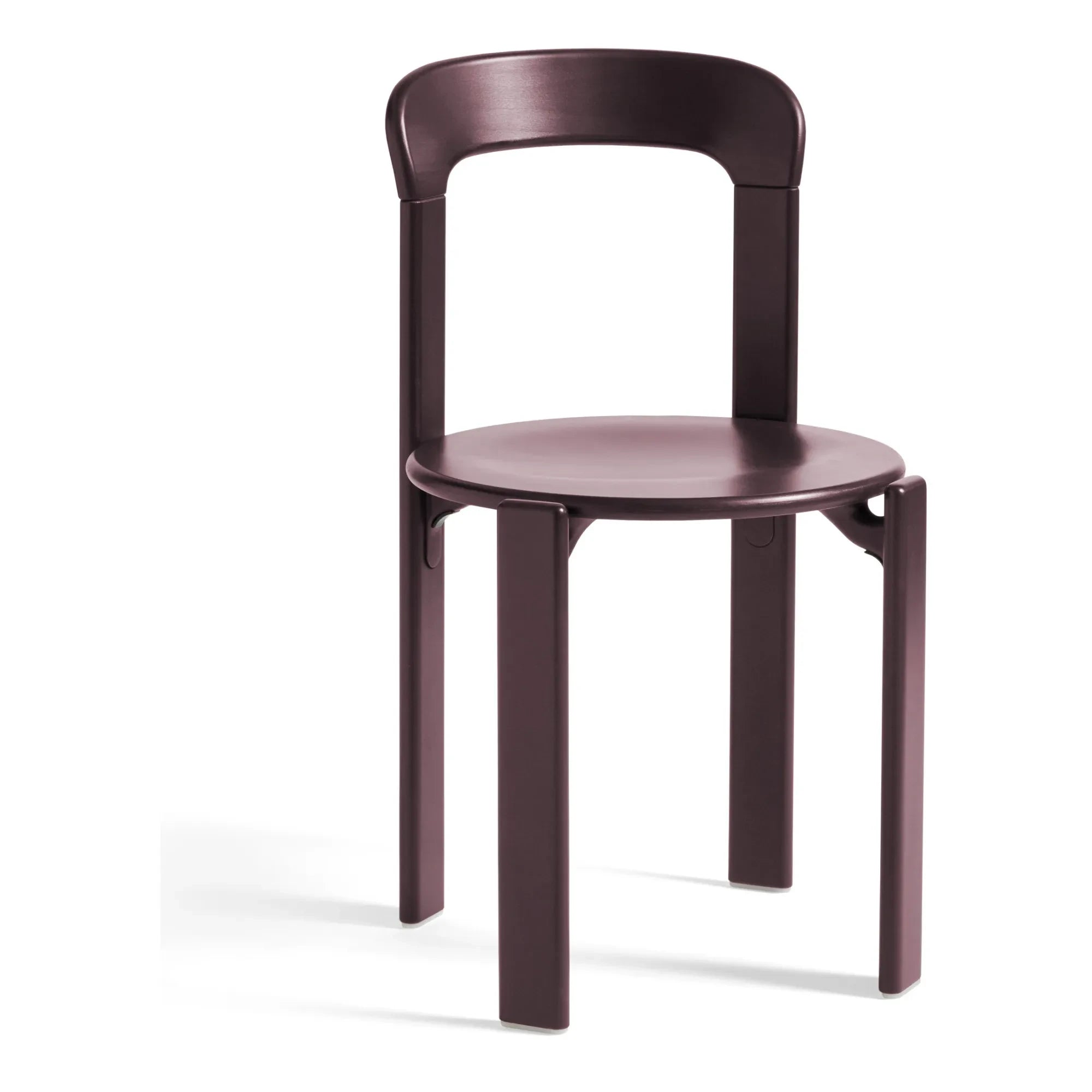 Hay - Rey Polished Wooden Chair - Bruno Rey | Eggplant Purple