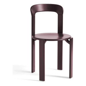 Hay - Rey Polished Wooden Chair - Bruno Rey | Eggplant Purple