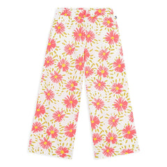 Petit Bateau - Organic cotton Crépon floral trousers | White