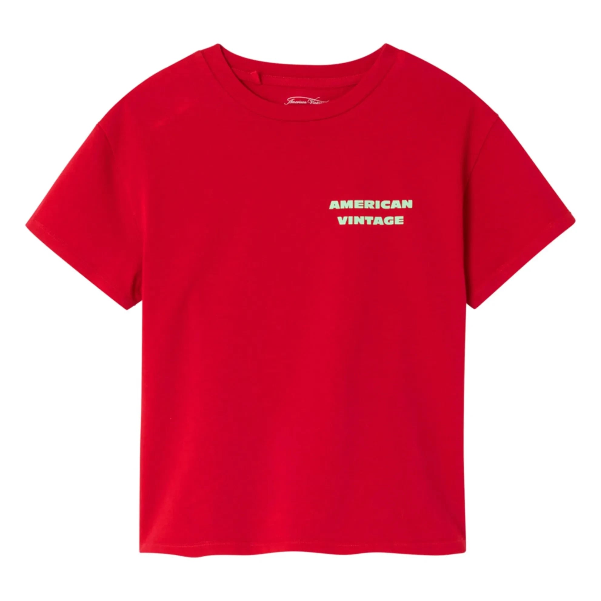 American Vintage - Fizvalley Running Club T-Shirt | Pomegranate