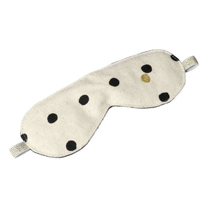 La cerise sur le gâteau - Mio Polka Dot Organic Cotton Sleep Mask | Ecru