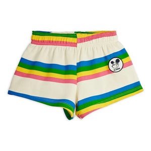 Mini Rodini - Organic cotton striped shorts | Ecru
