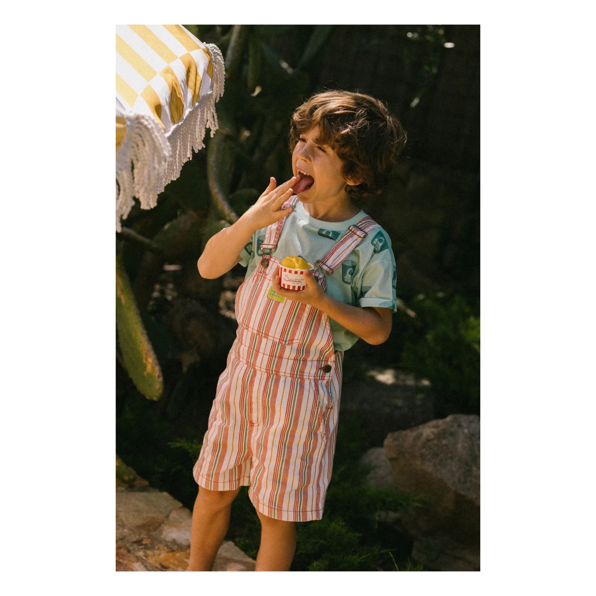 Favorite People - Lasagna Striped Short Jumpsuit | Pink