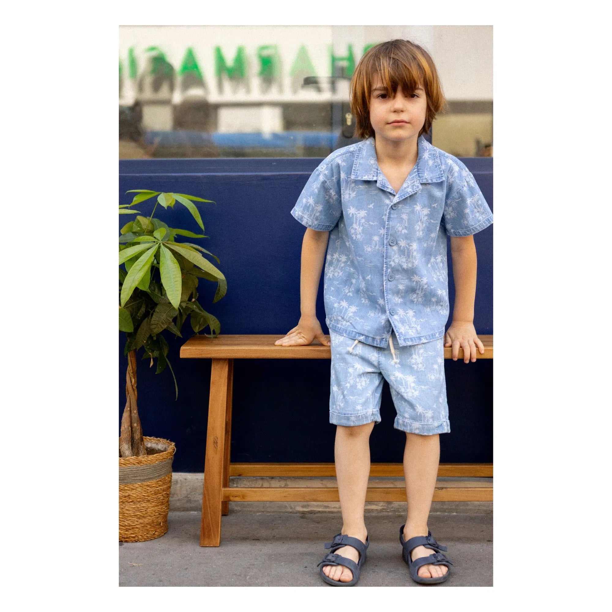 Louis Louise - Denim Magnum Hawaii Gömlek | Açık Mavi