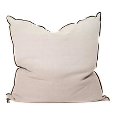 Maison de Vacances - Vice Versa Black Line Stonewashed Linen Cushion | FiorediLatte
