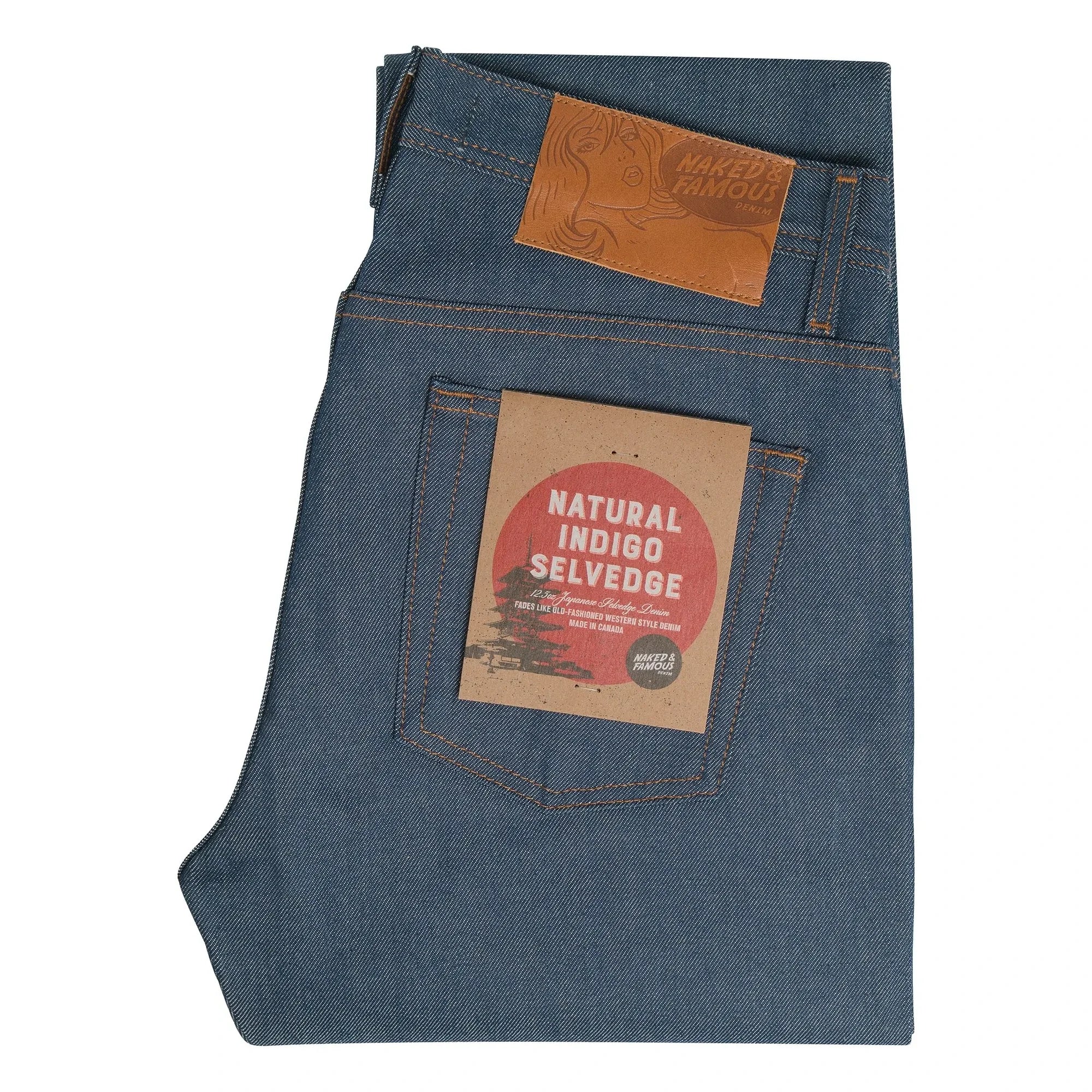 Naked & Famous - Weird Guy Natural Indigo Selvedge Jean | Indigo