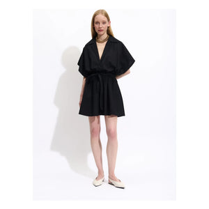 BELLEPIECE - Tara Cotton Poplin Dress | Black