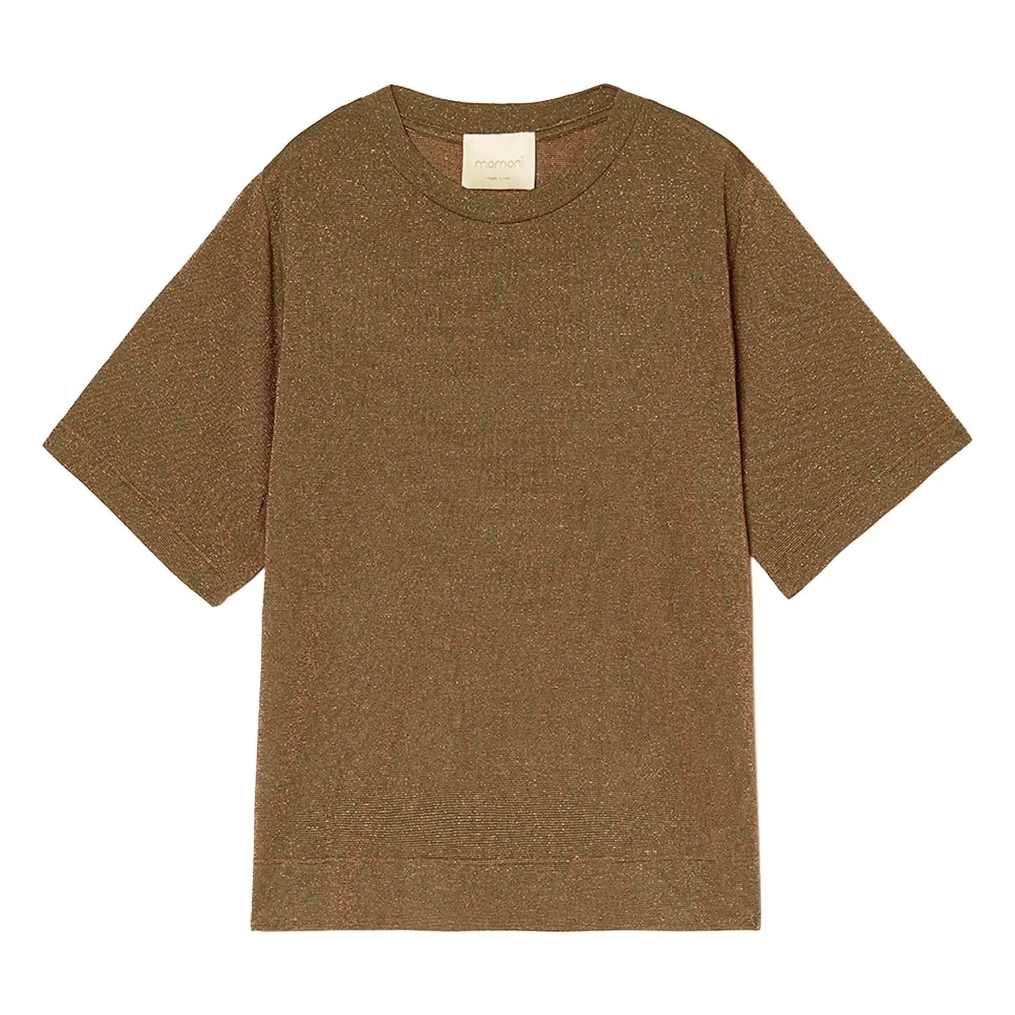 Momoni - Iora Metallic T-Shirt | Tobacco